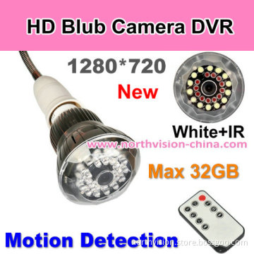 Motion Detection 720p Bulb Camera DVR
